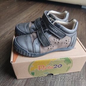 Celoroční kožené dívčí boty PONTE, vel.31 - 1