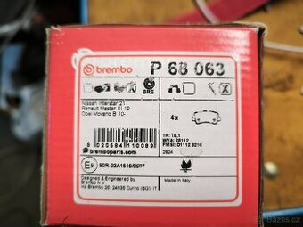 Sada brzdových destiček BREMBO P68063