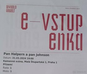 Divadlo, Pán Halpern a pán Johnson - Praha, 31.3.2024