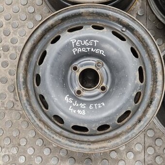 4x ocel. disk 6,5jx15 Peugeot 4x108