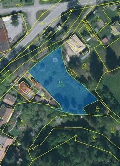 Prodej stavební pozemek Krasov krásné a klidné místo 1492m2. - 1