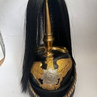 Slavnostní helma, přilba Pickelhaube pruská vojenská
