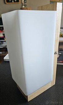 Nástěnná lampa dřevo/sklo stav jako nové E27
