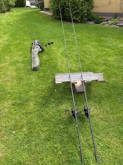 Pruty Trakker propel 12ft 3lb + Shimano power aero 14000