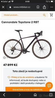 Gravel kola Canondale - velikost rámu SM