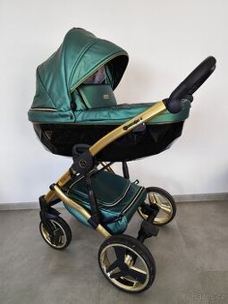 Kočárek dvojkombinace Junama Fluo Green