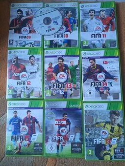 Přidávám hry FIFA 08- FIFA 17 na Xbox 360