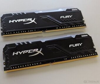 Paměť RAM DDR4 16GB (2x8GB) 3200mhz CL16 HyperX Fury RGB