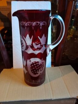 Pěkný starý broušený Džbán  Egermann