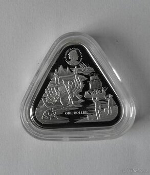Stříbrná mince loď Zeewijk 1 oz ve tvaru trojúhelníku