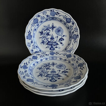 Míšeň Meissen 4x dezertní talíř Cibulák 20 cm