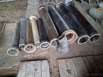 Kameninové roury, žlaby a koleno -nepoužité