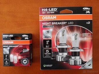 LED H4 2ks certifikované-legální, např FABIA 2