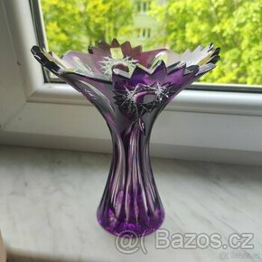 menší vázy barevný křišťál - 1