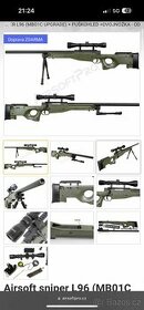 Airsoft sniper L96 (MB01C UPGRADE) + puškohled +dvojnožka - 1
