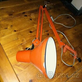 Retro oranžová lampa s kloubem, Svěrák - 1