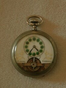 Raritní starožitné osmidenní kapesní hodinky "GISMONDA"