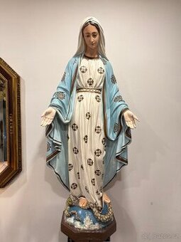 Velká socha Panny Marie – 120 cm, sádra, ručně malovaná - 1