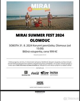 Mirai summer fest Olomouc 26.7.2025