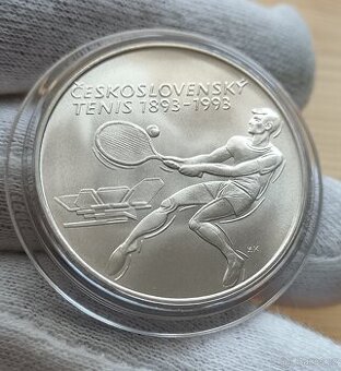 AG pamětní 500kčs Československý Tenis 1993 sbírkový stav