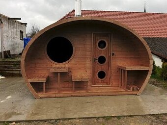Oválná sauna Frodo 4,1 x 2,48 x 3 m