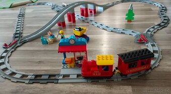 Dvě sady Lego Duplo vlak,most,koleje 10874,10872