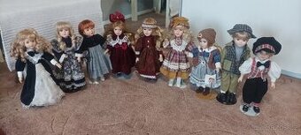 Sada porcelánových panenek 9 ks