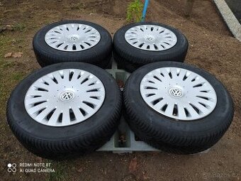 PLECHOVÉ KOLA VW - 5x112-r16+ZIMNÍ PNEU KLEBER 205/60/16-4ks