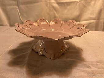 růžový porcelán – servírovací talíř