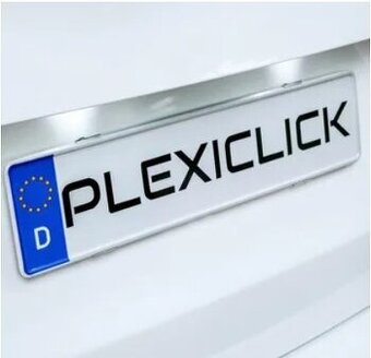 plexiclick držák české spz průhledný 4 ks nový nepoužitý.
