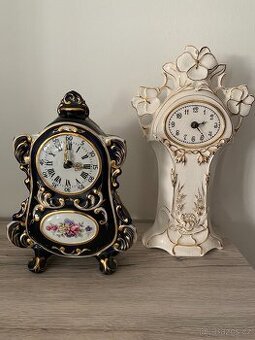 Porcelánové hodiny ROYAL DUX -2ks