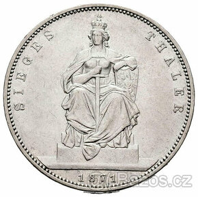 mince stříbro Vilém I. staré Prusko.