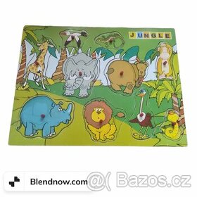 Dřevěné Vkládací puzzle jungle