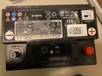 Auto baterie zánovní 12V, 59Ah