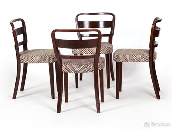Nově přečalouněné 4 jídelní židle TON, 1960, TOP stav.