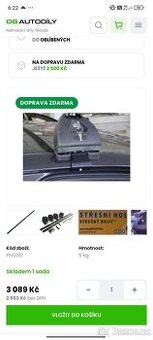 Škoda octavia 2 sedan střešní nosič
