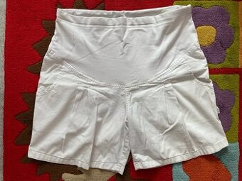 Super příjemné těhotenské šortky, vel.S/M, bílé - 1