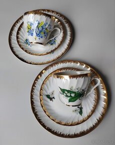 Vynikající porcelánové čajové trio od Mitterteich