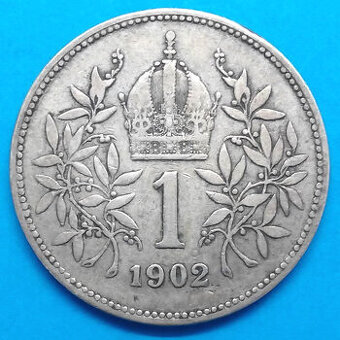 Stříbrná mince r. 1902 František Josef I.
