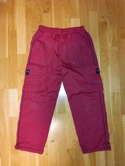 Zateplené kalhoty fleecem 140 nepromokavé