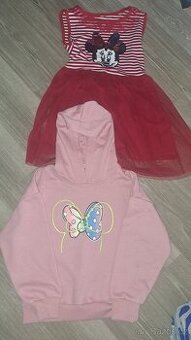 Mikina + šaty - Mickey mouse - 6-8 let dívky