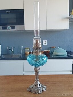 SECESNÍ STAROŽITNÁ PETROLEJKA GAUDARD,FRANCE1900–ART NOUVEAU