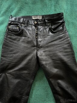 Kožené jeansy kalhoty, vel. 31