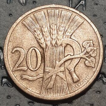 20 haléř 1933 R • ORIGINAL