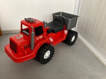 Dětské odrážedlo BAYO hasičské auto s korbou
