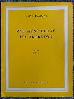Noty akordeon: L.Castiglione - Základné etudy pre akordeón