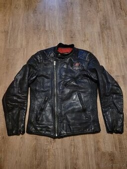Černá vintage kožená motorkářská/volnočasová bunda Segura
