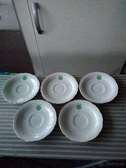 Porcelánové talířky 20let JZD, 5 kusů.