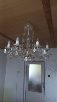 Starožitný skleněný lustr