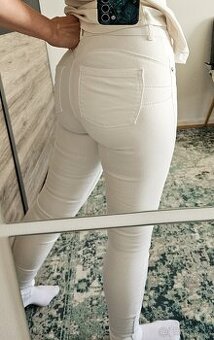 Dámské bílé skinny džíny, velikost S